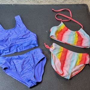 Set Of 2 Girls Bikinis. Size 10/12